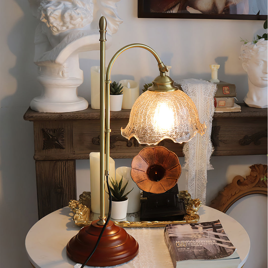 Vintage Style Lamp with Distressed Finish and Warm Light