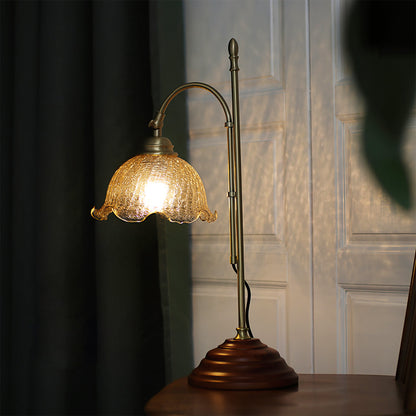 Vintage Style Lamp with Distressed Finish and Warm Light