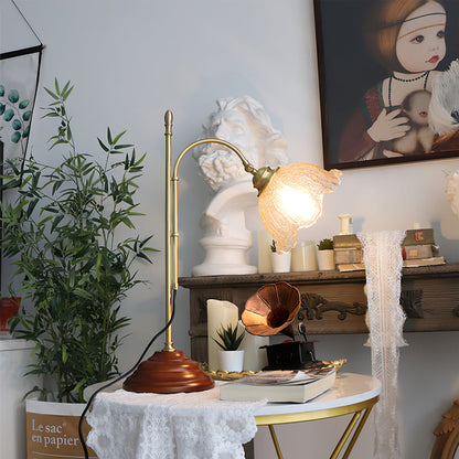 Vintage Style Lamp with Distressed Finish and Warm Light