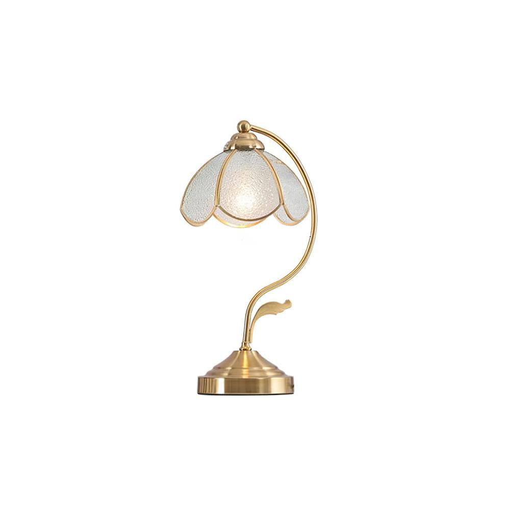 Elegant Flower Glass Desk Lamp