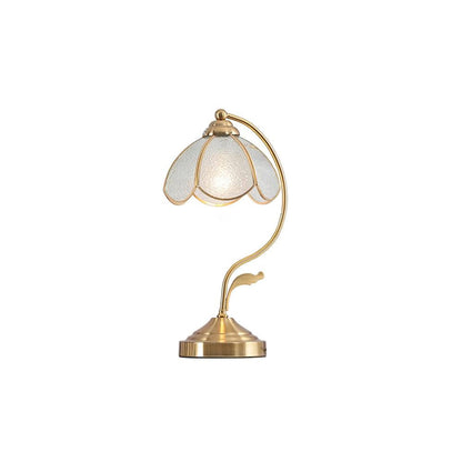 Elegant Flower Glass Desk Lamp