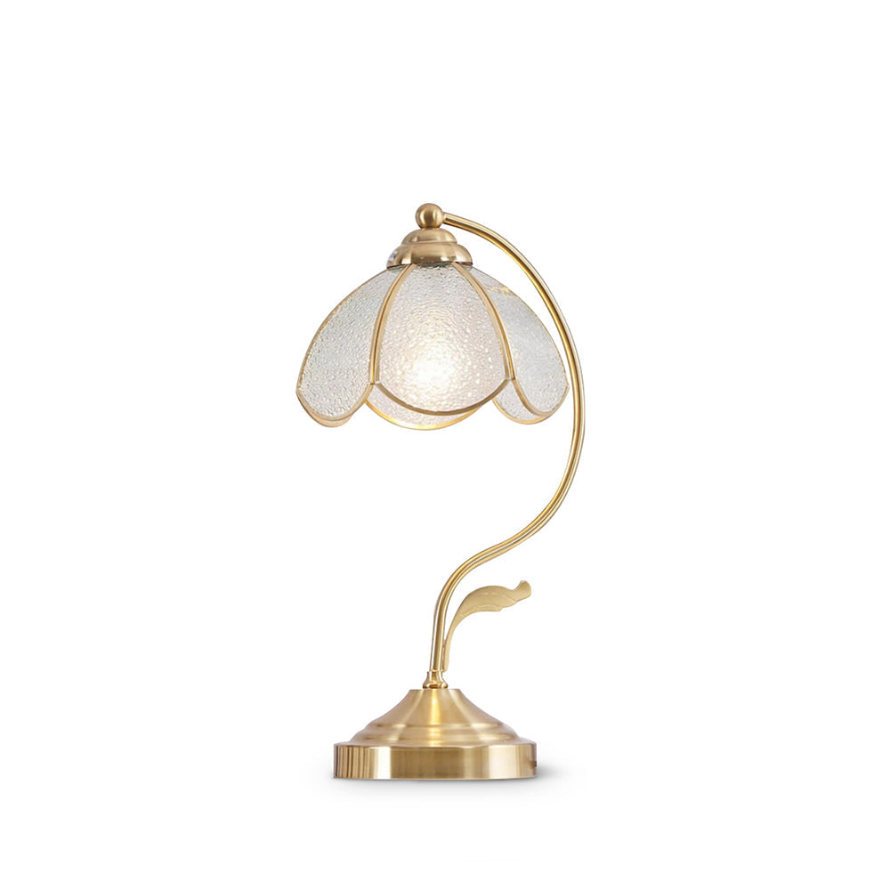 Elegant Flower Glass Desk Lamp