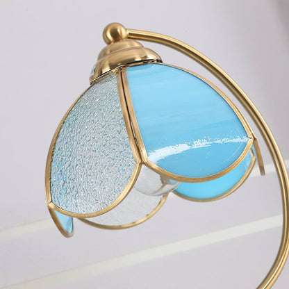 Elegant Flower Glass Desk Lamp