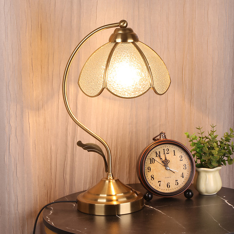 Elegant Flower Glass Desk Lamp