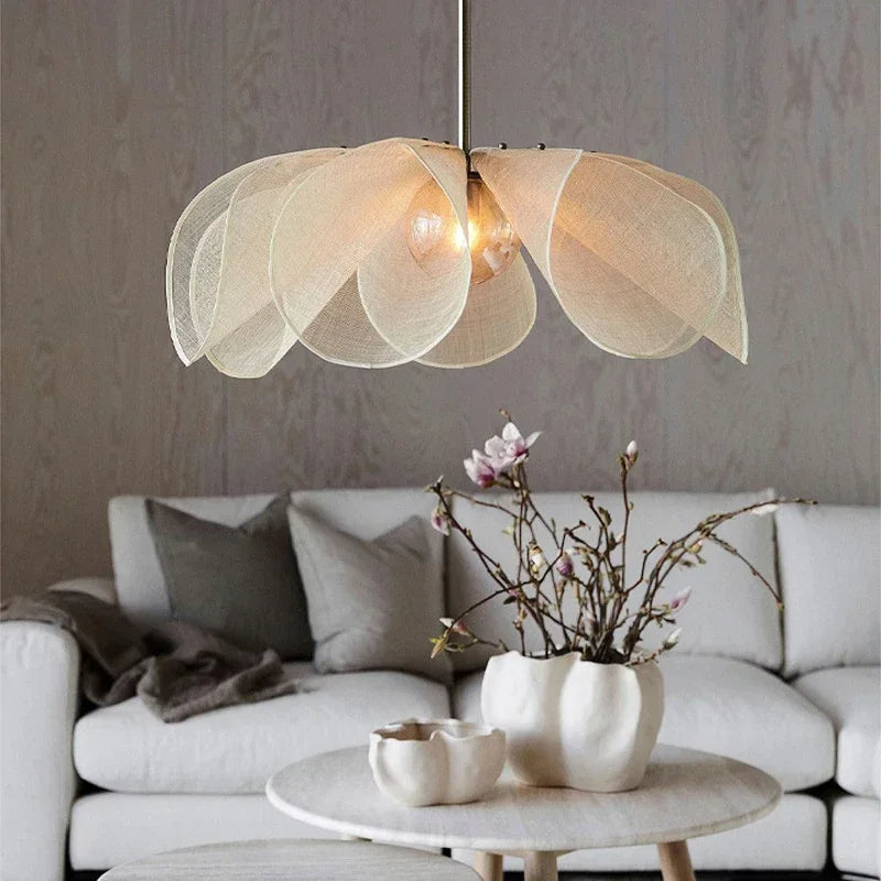 Vintage fabric hanging lamp 1