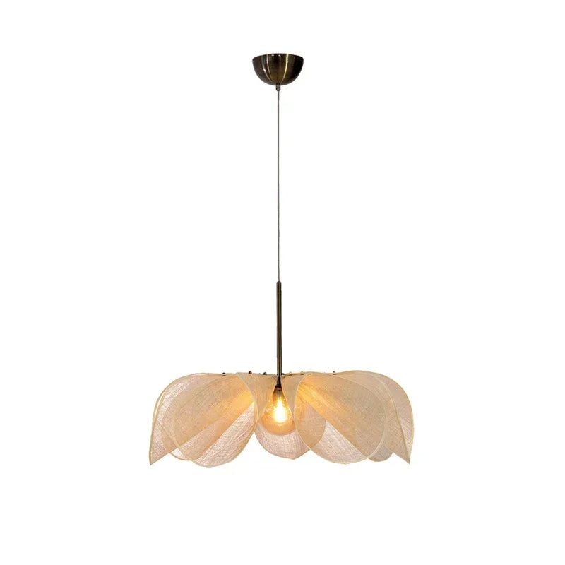 Vintage fabric hanging lamp 5