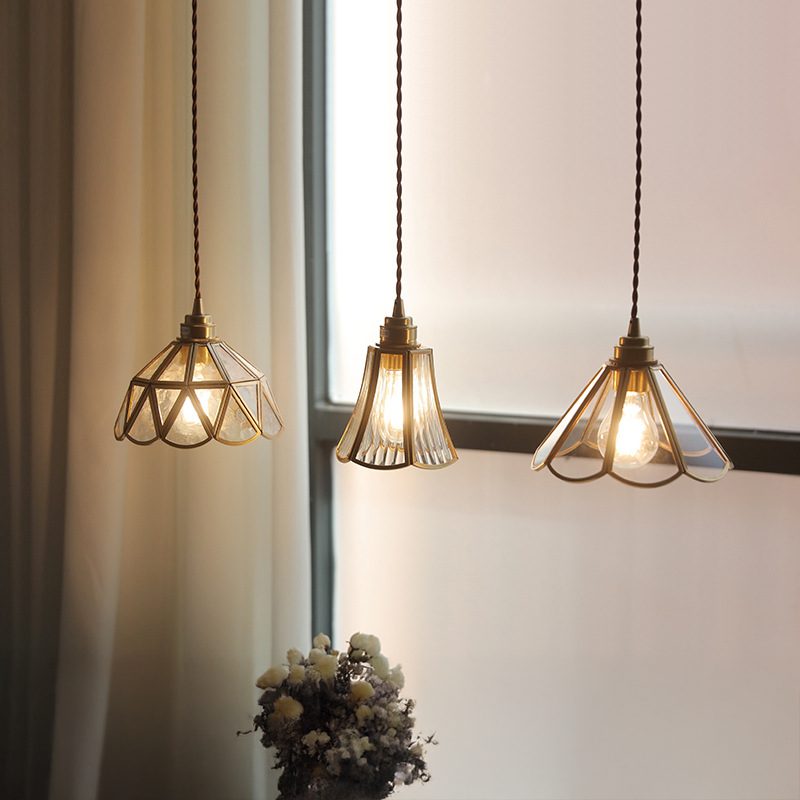 Vintage glass pendant lamp 1