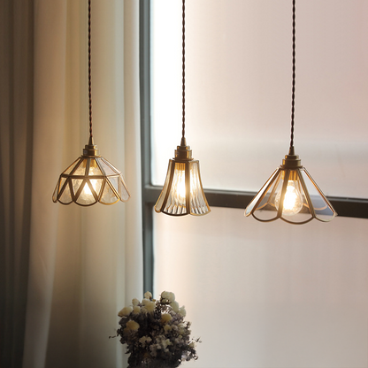 Vintage glass pendant lamp 1