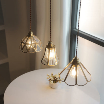 Vintage glass pendant lamp 2