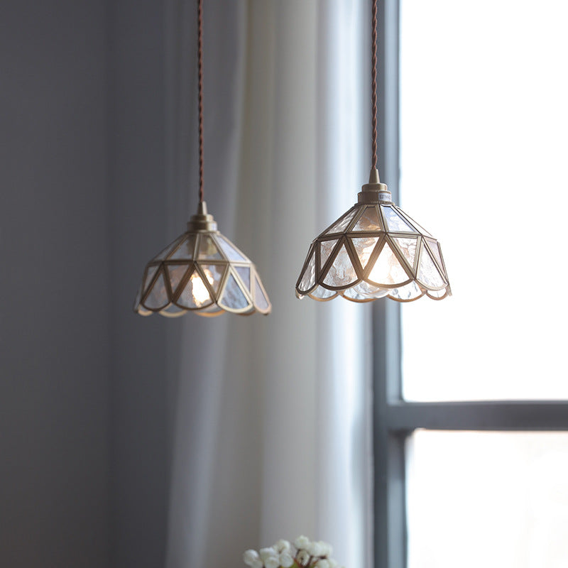 Vintage glass pendant lamp 3