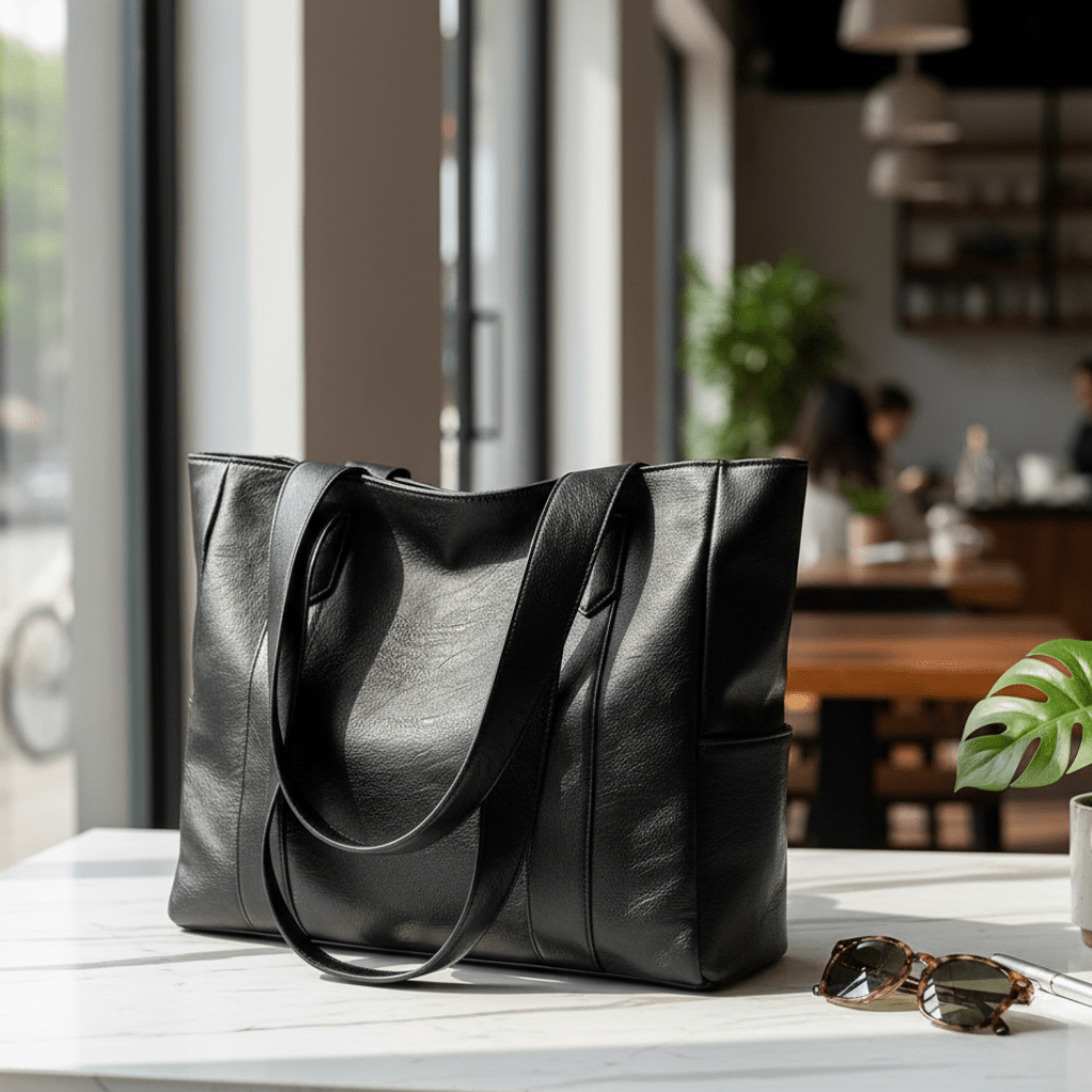 Classic Chic Leather Tote Bag for Women Daily Use - Fesara