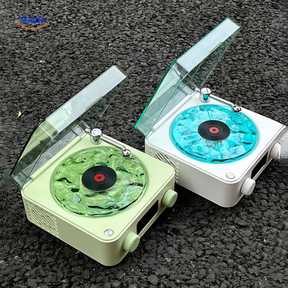 Wireless Vinyl Turntable Speaker with Colorful LED Lights