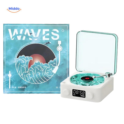 Wireless Vinyl Turntable Speaker with Colorful LED Lights