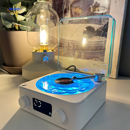 Wireless Vinyl Turntable Speaker with Colorful LED Lights - Fesara