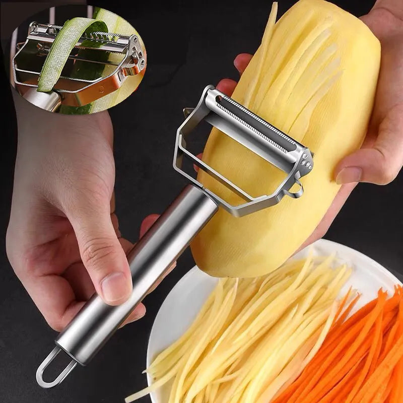 Easy Grip Stainless Steel Veggie Peeler - Fesara