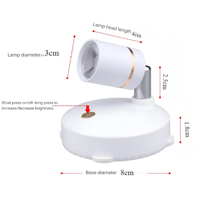 Bright Mini LED Spot Light | Cordless Home Accent Lamp