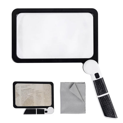 Vivolux | Full-page handheld magnifying glass – 5X magnification, LED illuminated magnifying glass with 3 modes, ideal for reading books and for seniors 2
