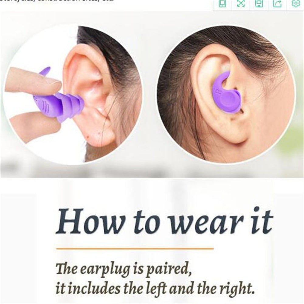 Vivolux | Noise-Reducing Earplugs, Reusable, Soft Silicone, for Sleeping 3