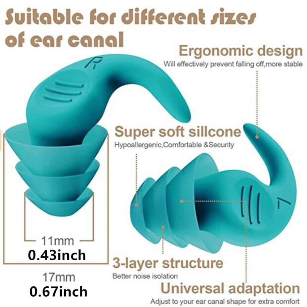 Vivolux | Noise-Reducing Earplugs, Reusable, Soft Silicone, for Sleeping 5