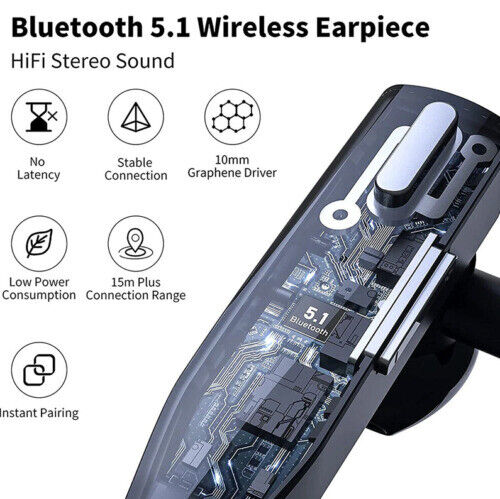 Vivolux | Trucker Dual Mic Wireless Bluetooth 5.1 Noise Canceling Headset/Earbuds 2