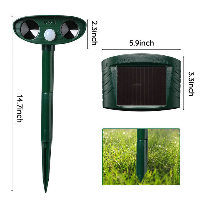 Vivolux | Waschbär Outdoor Ultrasonic Repeller - Solarbetriebener Ultrasonic Tier- und Schädlingabwehr - Befreien Sie sich innerhalb von 48 Stunden von Waschbären 1