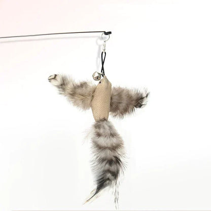 Fun Pet Toy - Interactive Feather Bird Teaser