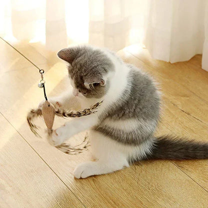 Fun Pet Toy - Interactive Feather Bird Teaser