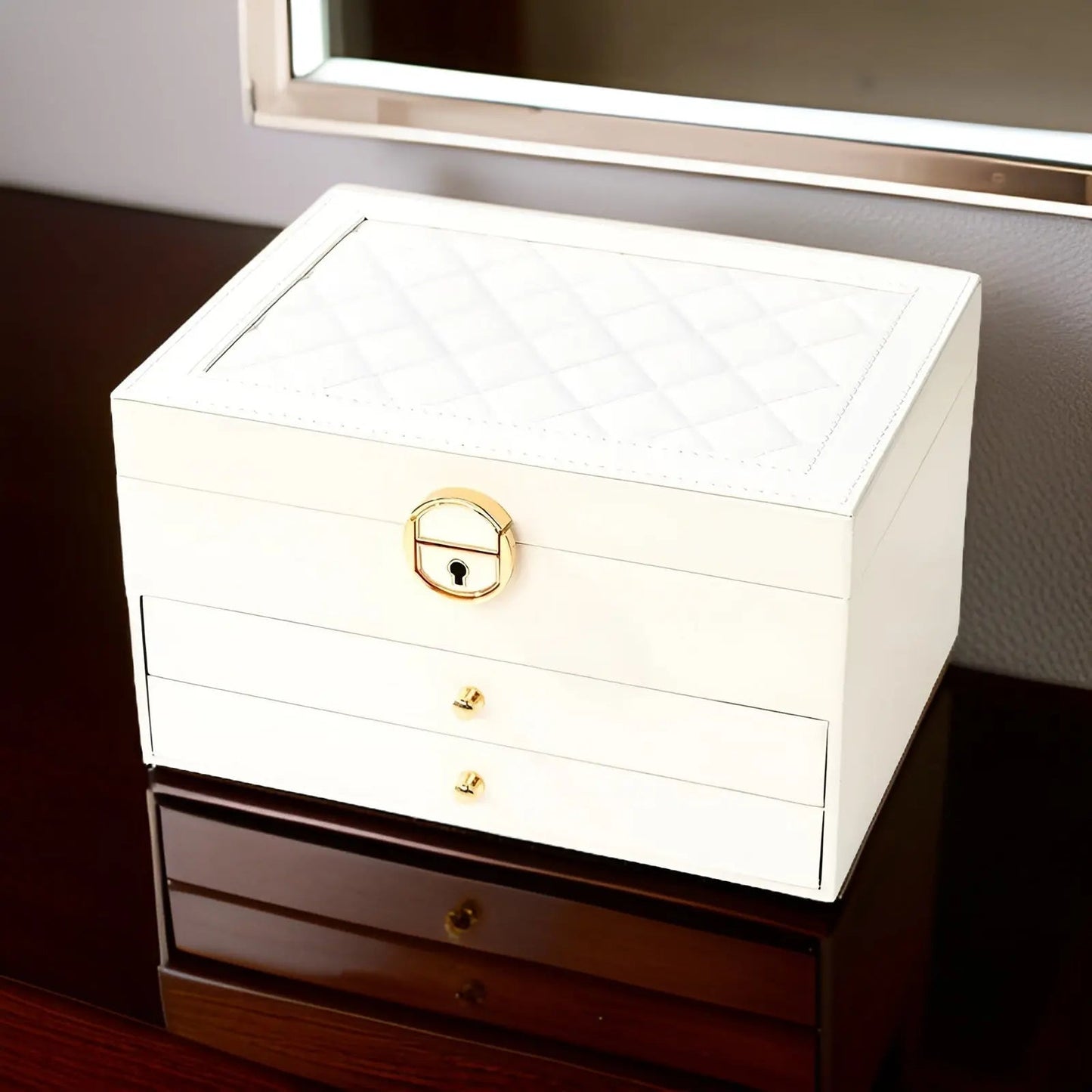Stylish Jewellery Storage Box in High Quality Leather