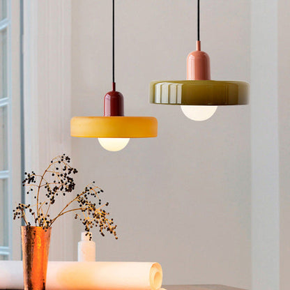 Vibrant Glass Hanging Lamp in Modern Style