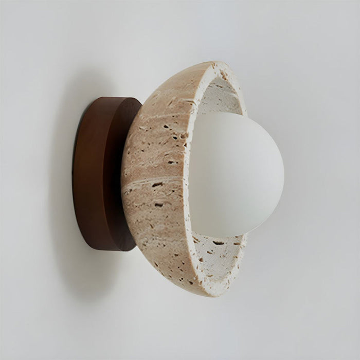Rustic Stone LED Wall Light Fixture