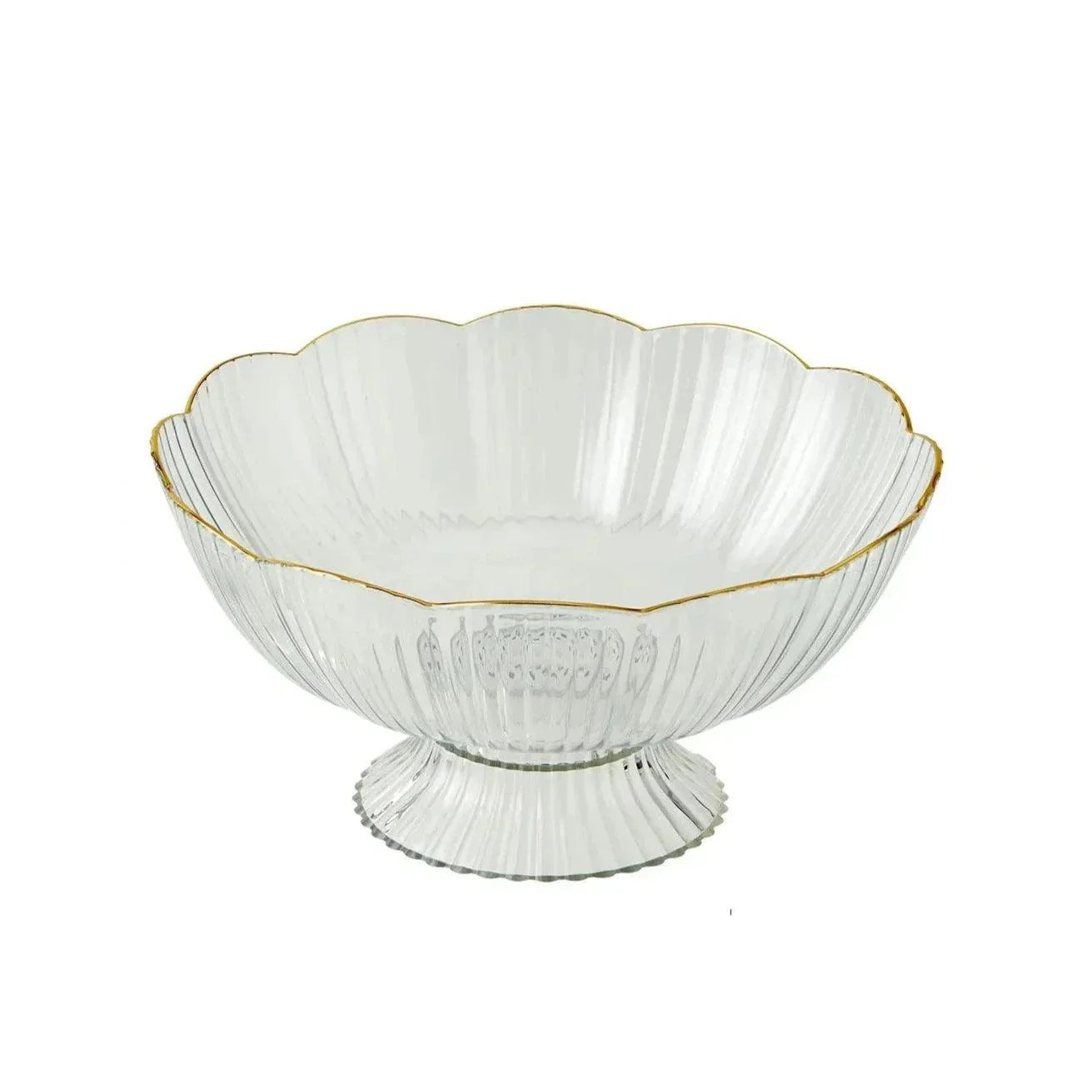 Elegant Glass Fresh Fruit Bowl