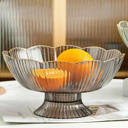 Elegant Glass Fresh Fruit Bowl