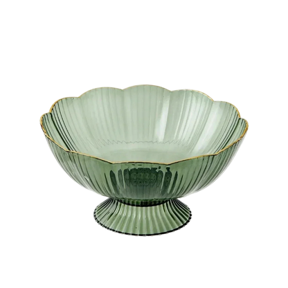Elegant Glass Fresh Fruit Bowl