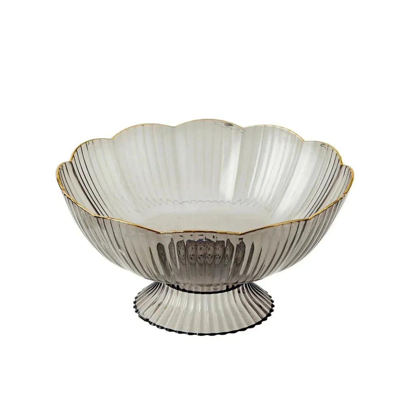 Elegant Glass Fresh Fruit Bowl