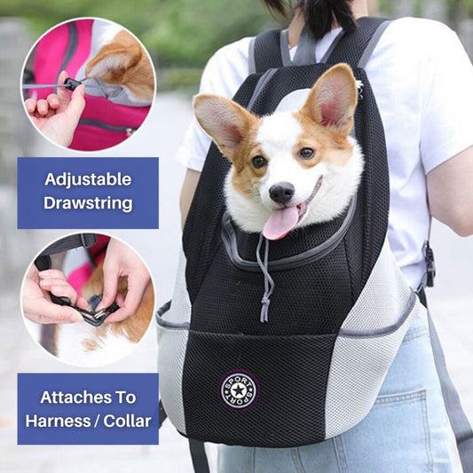 Comfortable Pet Backpack for Small Dogs with Storage Pockets - Fesara