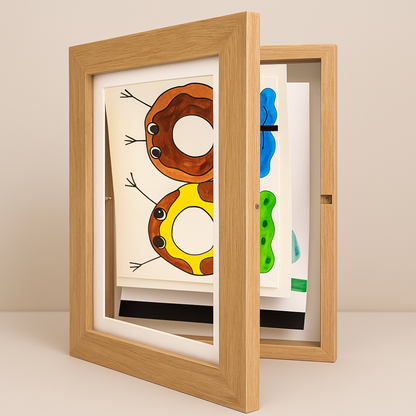 Kid's Artwork Picture Frame Storage Display