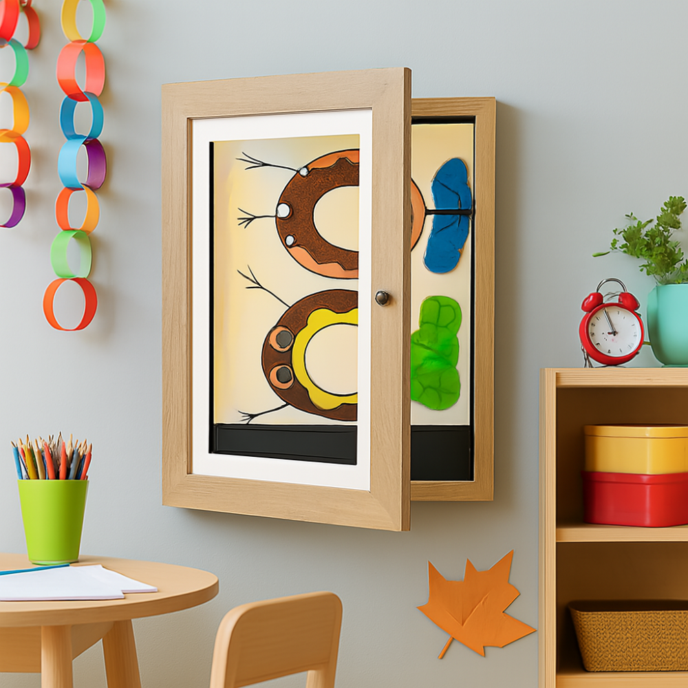 Kid's Artwork Picture Frame Storage Display