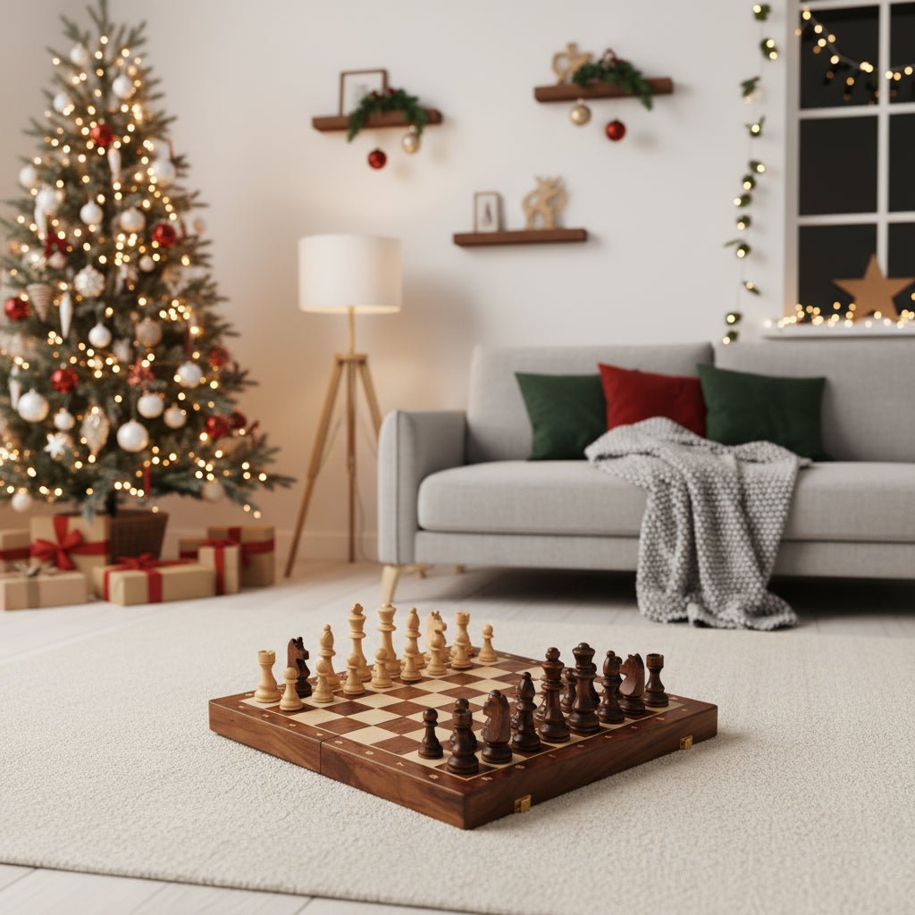 WalnutCraft | Elegant Classic Foldable Wooden Chess Set 2