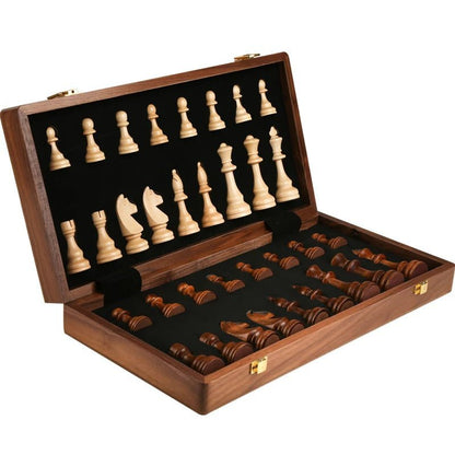 WalnutCraft | Elegant Classic Foldable Wooden Chess Set 3