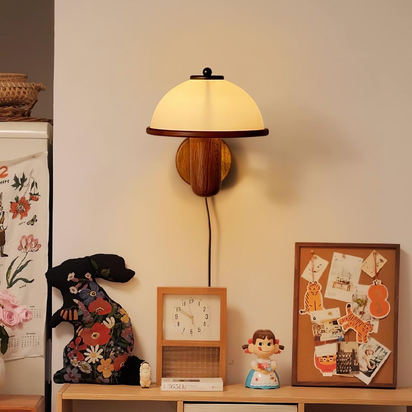 Rustic Wooden LED Wall Light