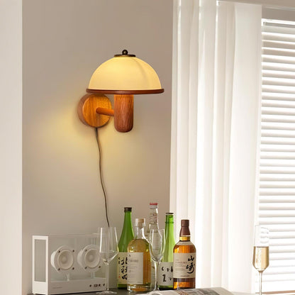 Rustic Wooden LED Wall Light