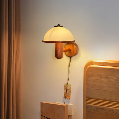 Rustic Wooden LED Wall Light