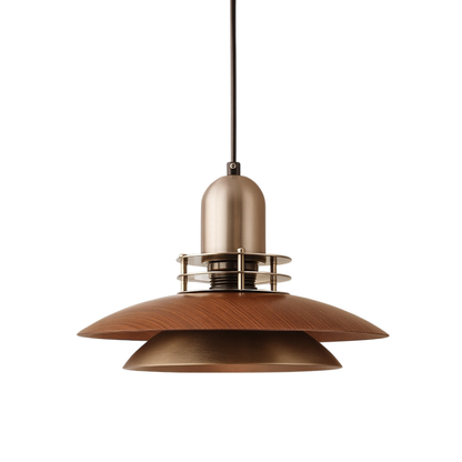Brown Wooden Hanging Light Fixture - Fesara