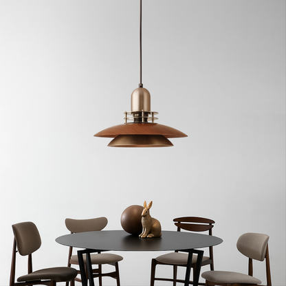 Walnut Wood Low Pendant Lamp 5