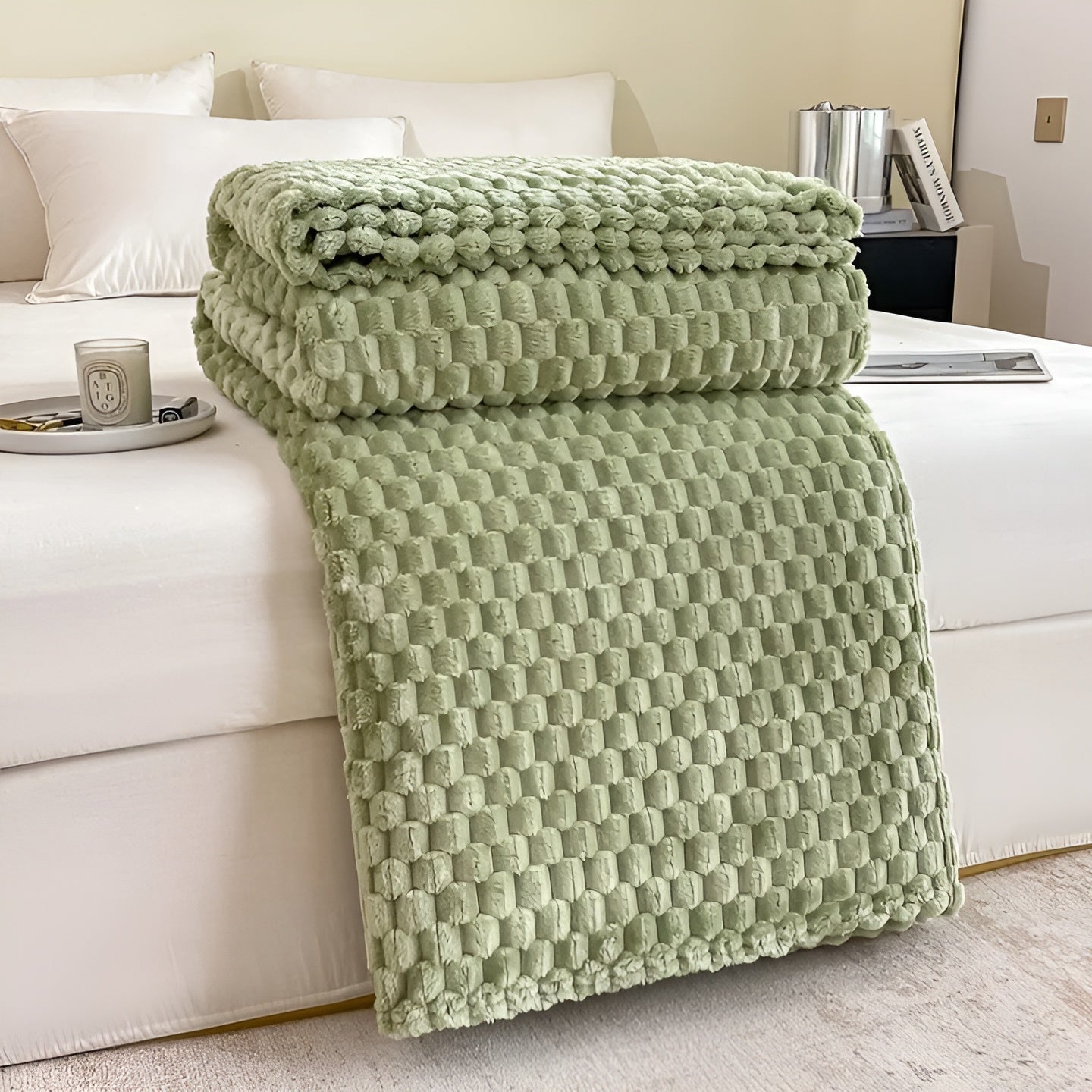 Plush Gray Throw Blanket Nordhavn Soft Warm Microfiber
