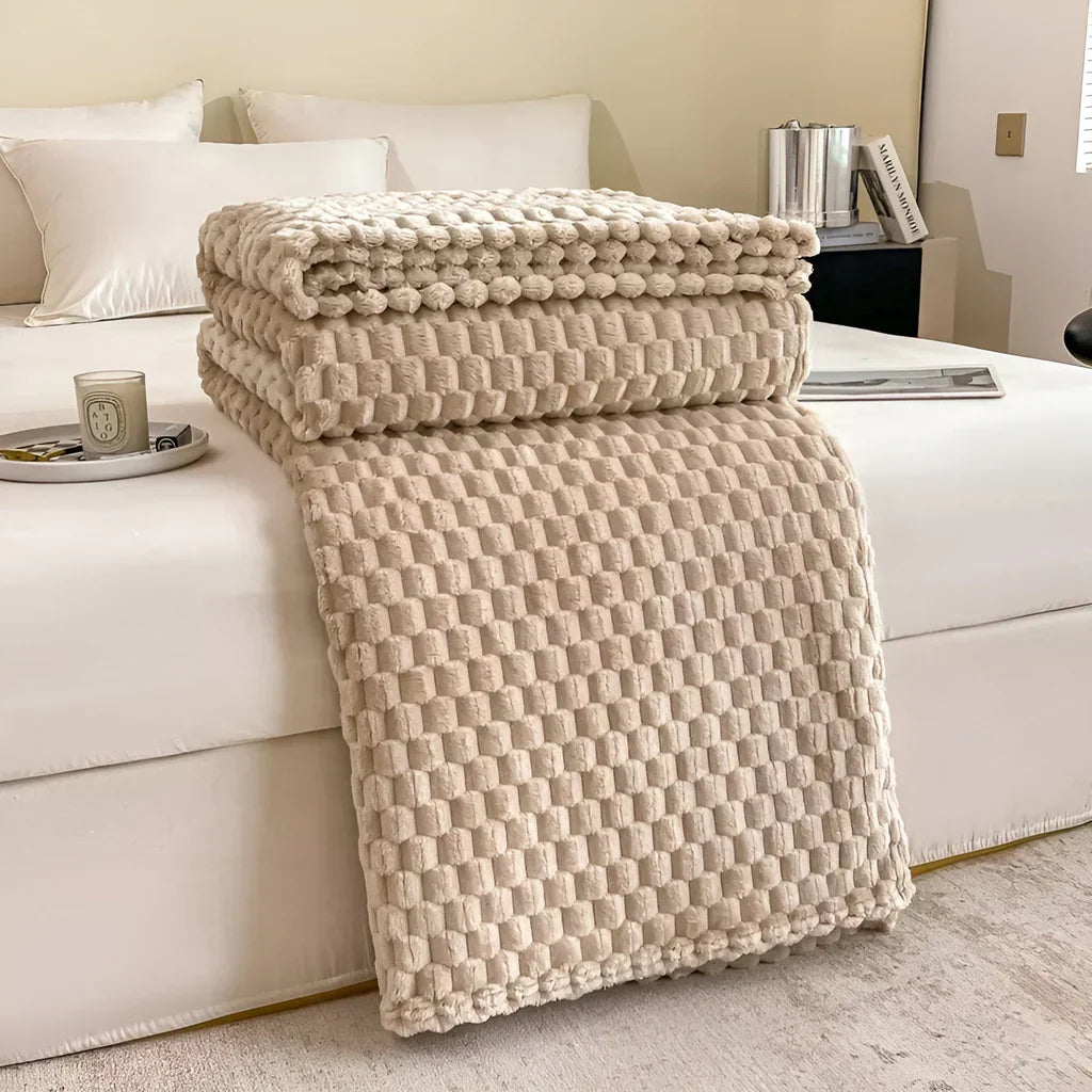 Plush Throw Blanket for Bed and Sofa