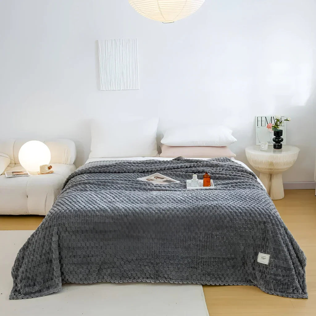 Plush Throw Blanket for Bed and Sofa