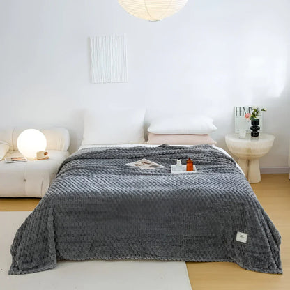 Plush Throw Blanket for Bed and Sofa