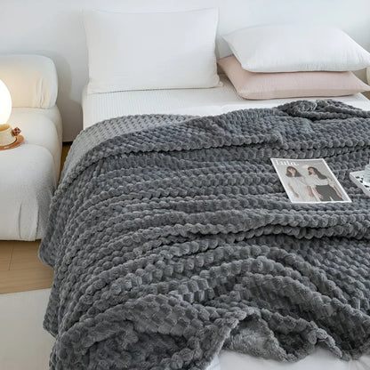 Plush Throw Blanket for Bed and Sofa