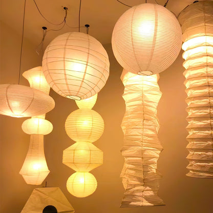 Unique Paper Globe Pendant Lamp 1-Light